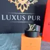 LOUIS VUITTON Gürtel 3,5cm breit-Schwarz mit Schließe-gold 1